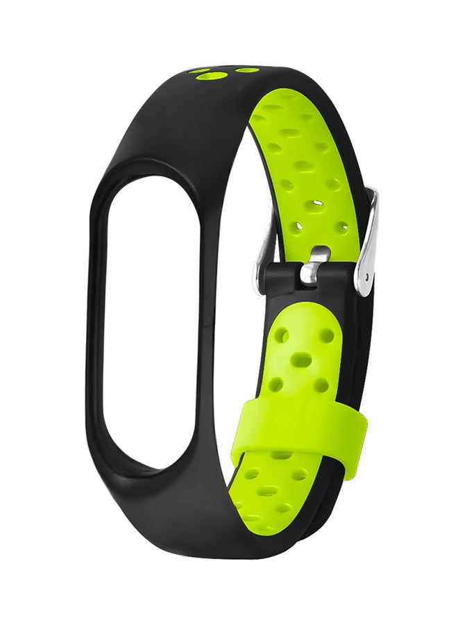 Xiaomi Silicon Replacement Band for Xiaomi Mi Band 3 Black/Green - Image 1