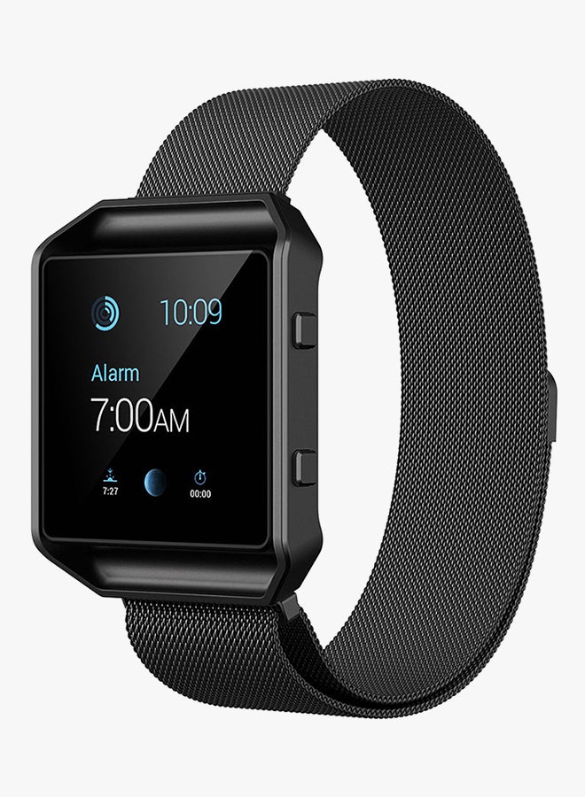 KKmoon Stainless Steel Replacement Band for Fitbit Blaze Tracker Black - Image 2