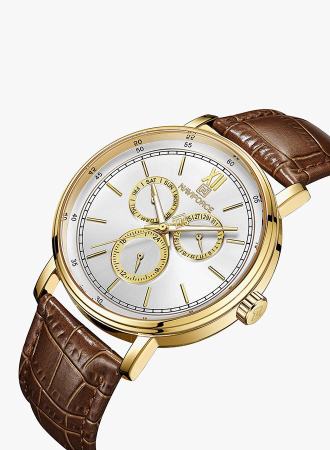 NAVIFORCE Men's Leather Chronograph Watch TT-3 - Image 2