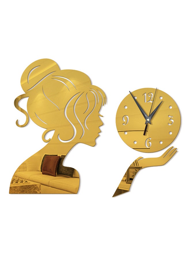 Sharpdo Artistic Wall Clock Gold 30 x 30cm - Image 1