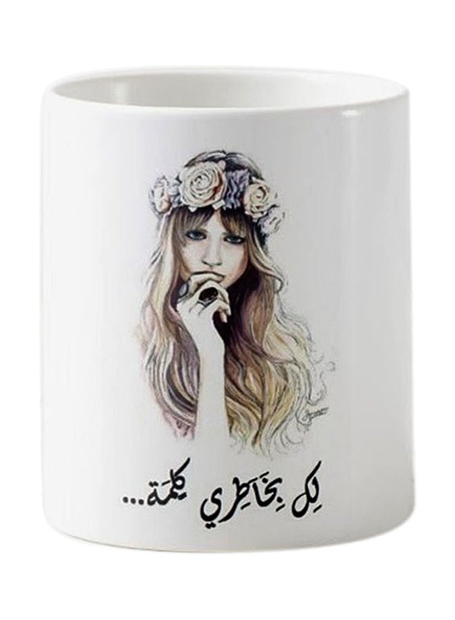One Piece Girl Flowers Mug White/Black
