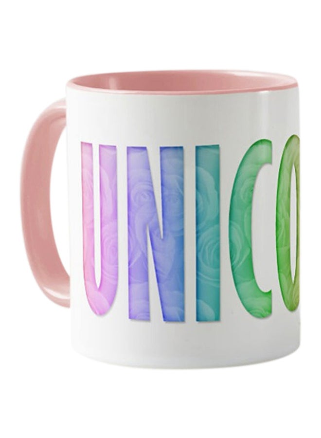 Unicorn Mug White/Pink