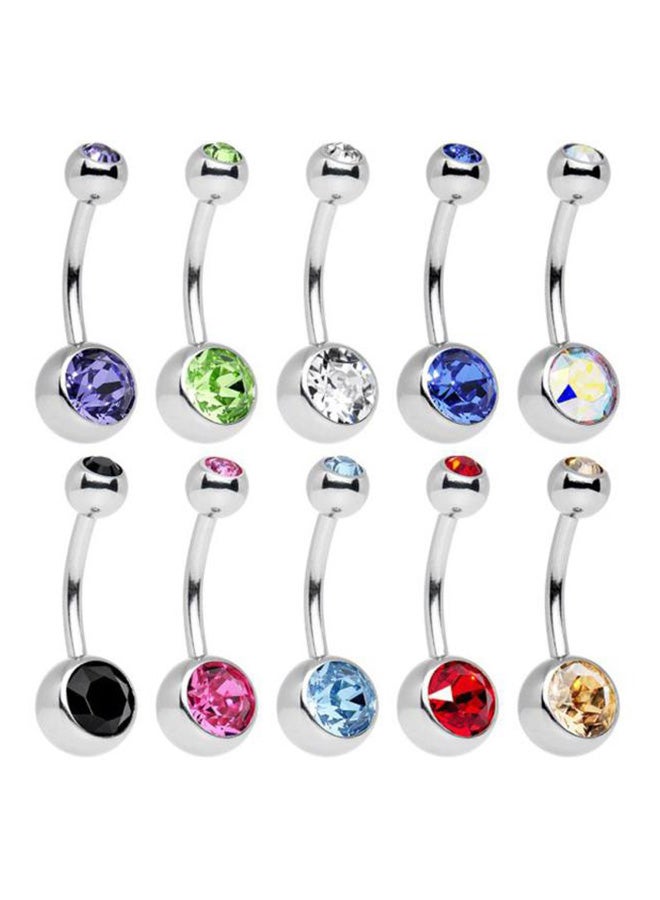 Generic - 10 Piece Stainless Steel Belly Button Ring - Image 1