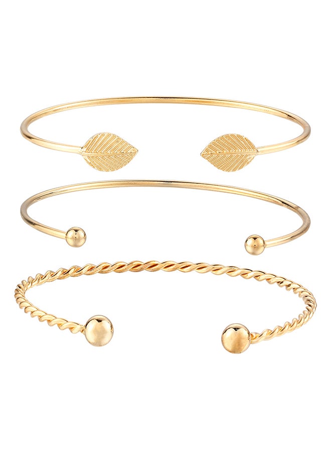 3-Piece Fashionable Cuff Bracelet Bangle  - Image 1