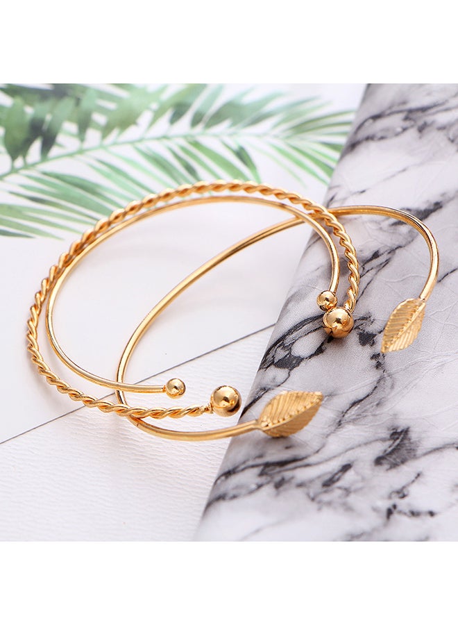 3-Piece Fashionable Cuff Bracelet Bangle  - Image 4
