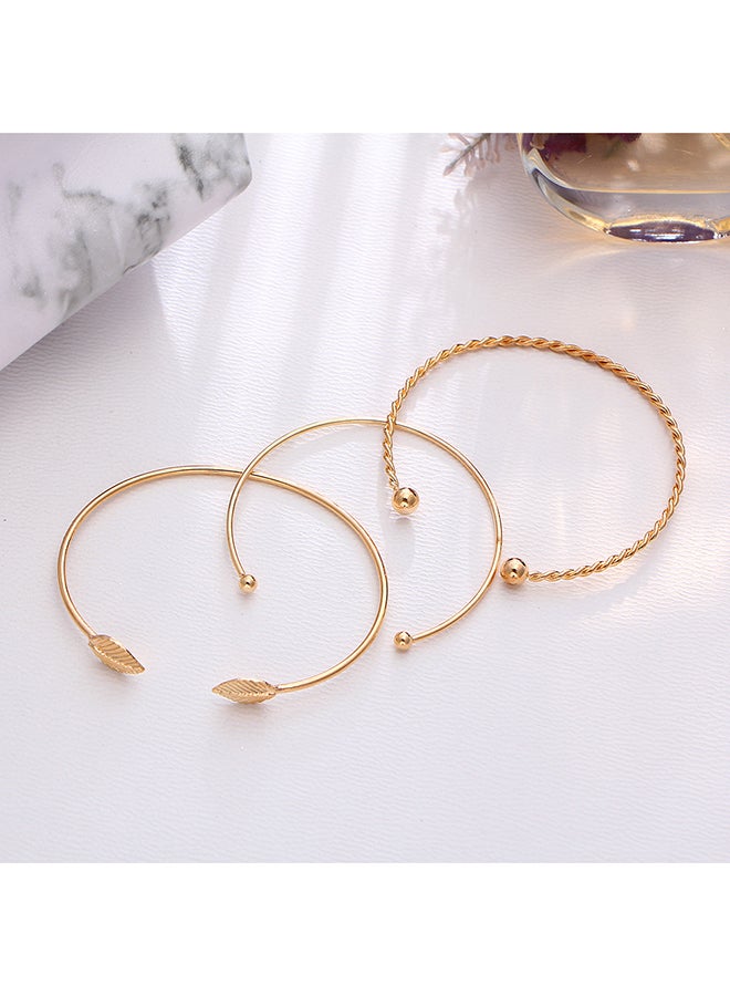 3-Piece Fashionable Cuff Bracelet Bangle  - Image 5