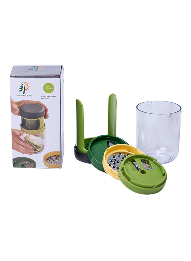 قطاعة خضراوات حلزونية يدوية 3 في 1 متعدد الألوان 8.5x16.5x8.5سم - Image 1