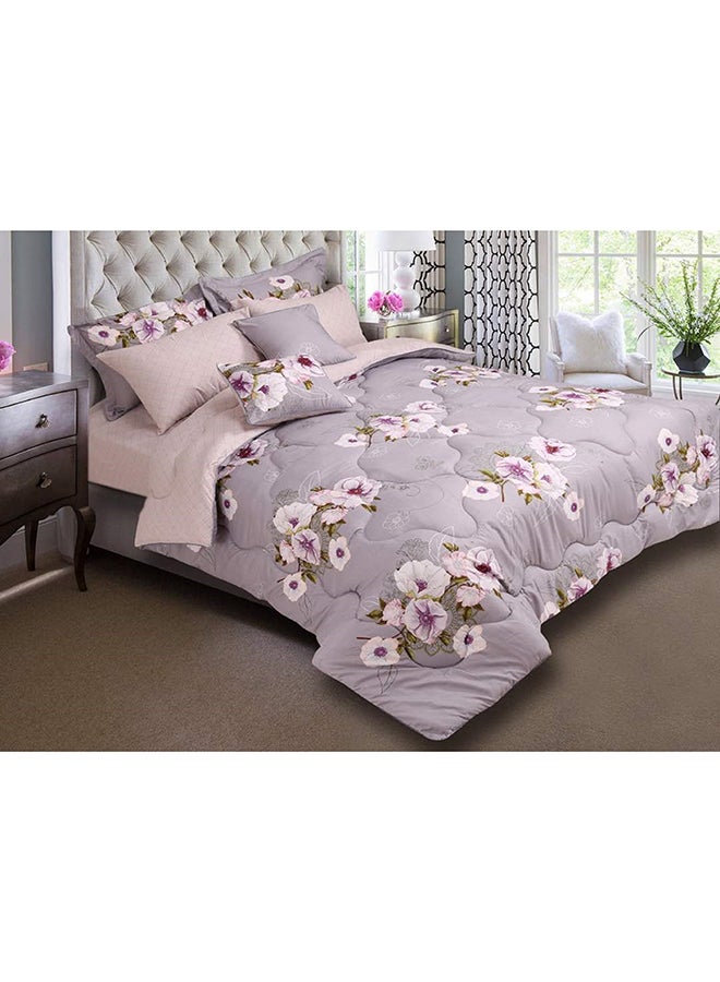 طقم لحاف مكون من 8 قطع مزيج القطن متعدد الألوان