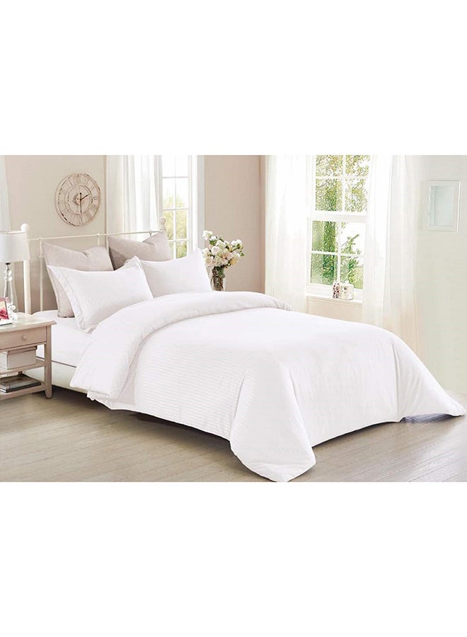 6-Piece Comforter Set Cotton Blend White