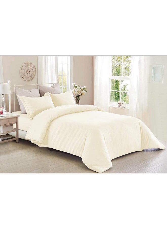 طقم لحاف مخطط مكون من 6 قطع مزيج القطن أصفر