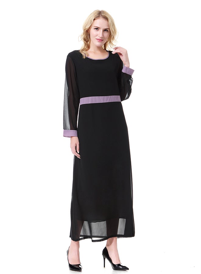 Chiffon Maxi Dress Black  - Image 1