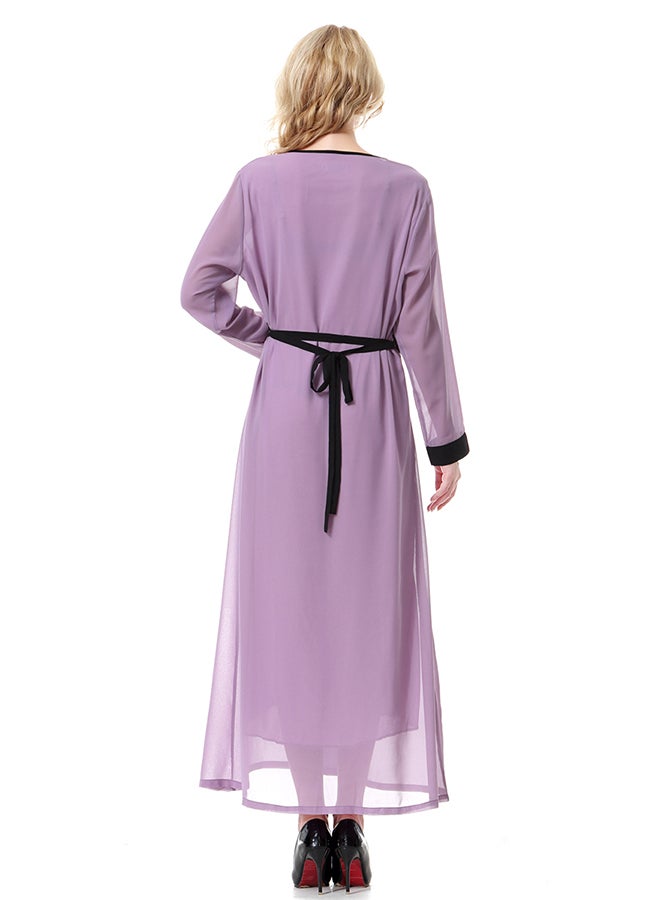 Chiffon Maxi Dress Purple  - Image 2