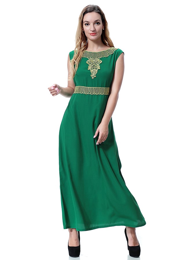 Casual Tunic Maxi Dress Green  - Image 1