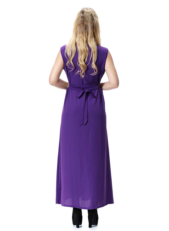 Casual Tunic Maxi Dress Purple  - Image 2