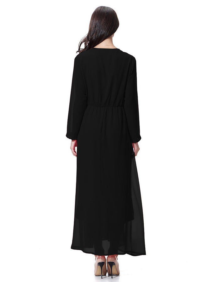 Chiffon Long Skirt Dress Black  - Image 2
