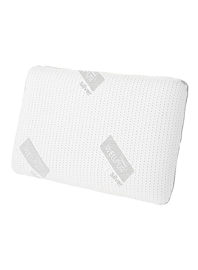 JYSK - Wellpur Dale Pillow polyester Silver/White 40x60x12cm - Image 1