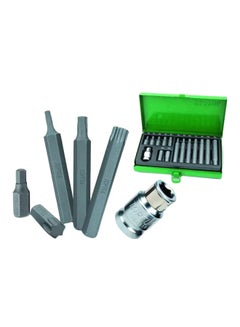 TOPTUL 15-Piece Hex Shank Hexagon Insert Bit Set Grey 