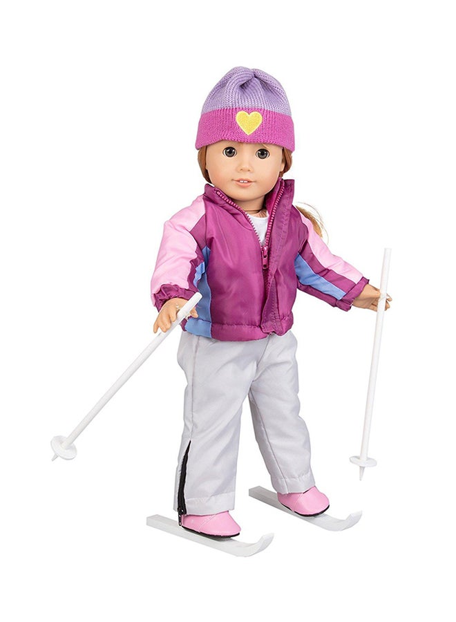 Dress Along Dolly 7-Piece Let's Go Skiing Doll Outfit Set  - Image 2