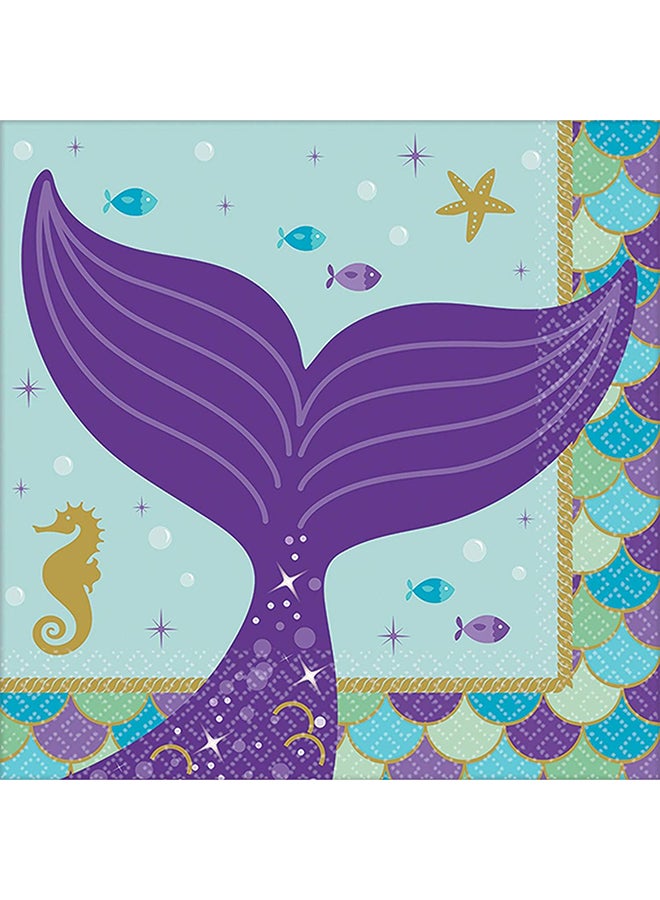 أمسكان طقم مناديل المشروبات ميرمايد ويشيز 16 قطعة 25Ø³Ù†ØªÙŠÙ…ØªØ±