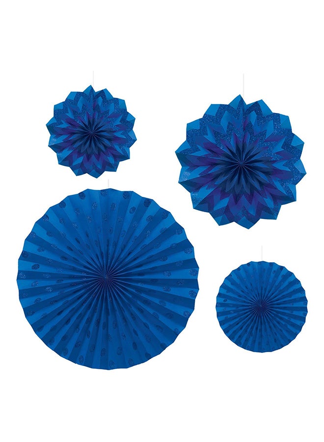 Amscan 4-Piece Glitter Fan Set Party Decorations Party Supplies