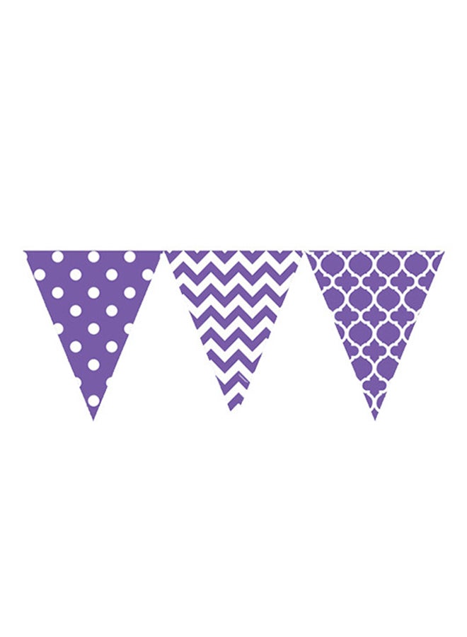 Amscan Dot And Chevron Paper Pennant Bunting Banner 12feet