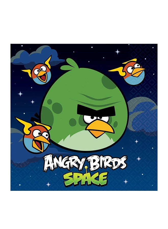 أمسكان مجموعة مناديل بطبعة عبارة "Angry Birds"، من 16 قطعة