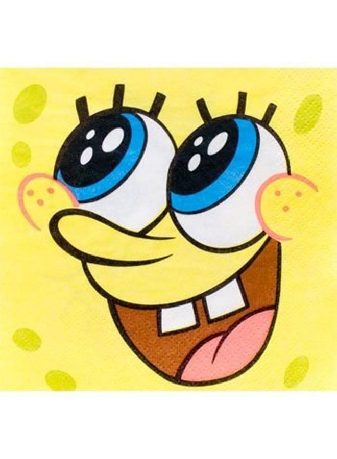 Amscan 16-Piece Sponge Bob Beverage Napkin Set