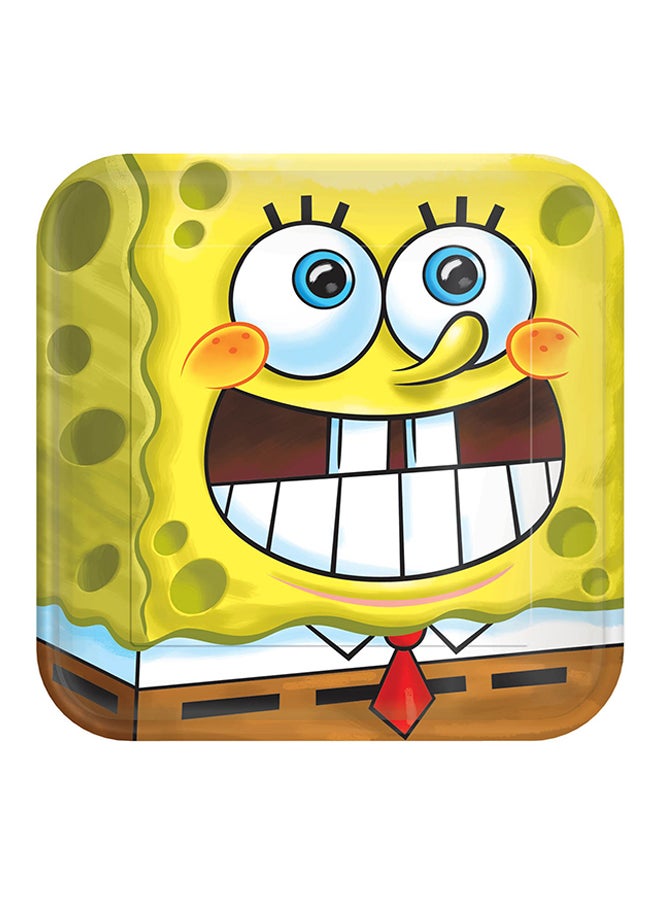 Amscan 8-Piece Square Plate Set 9inch Kids Birthday Party Tableware, Party Supplies 9inch