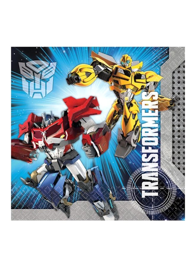 Amscan 20-Piece Transformers Tissue Wipe Set 33cm Tableware Party Supplies 33cm 