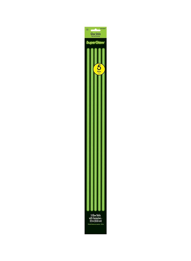 Amscan 5-Piece Super Glow Stick 22inch Party Accessories Party Supplies 22inch 