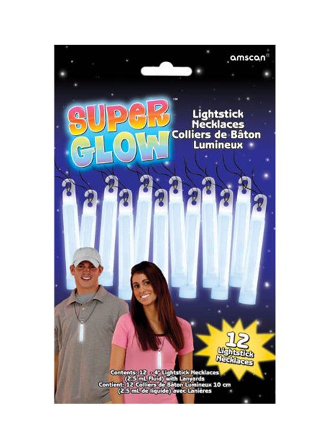 أمسكان طقم قلائد على شكل عصا مضيئة مكون من 12 قطعة 4بوصة