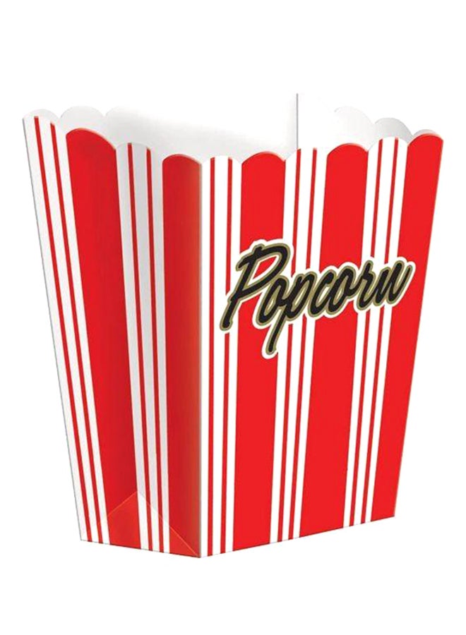 Amscan 8-Piece Popcorn Boxes Large Premium Tableware for Parties, Party Supplies Large