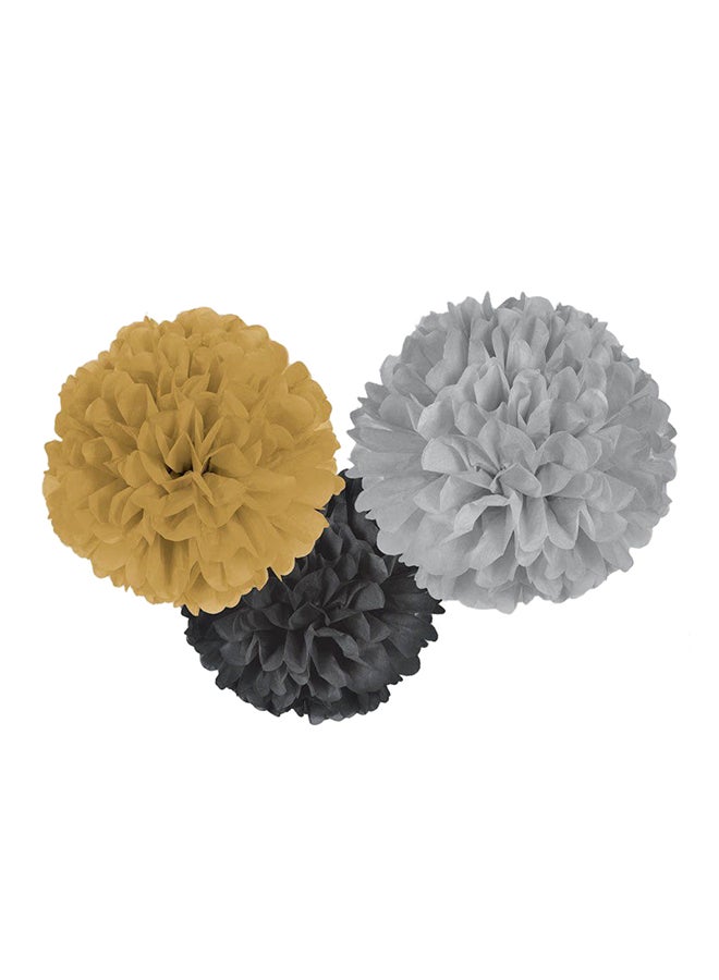 Amscan 3-Piece Paper Pompoms Set 16inch
