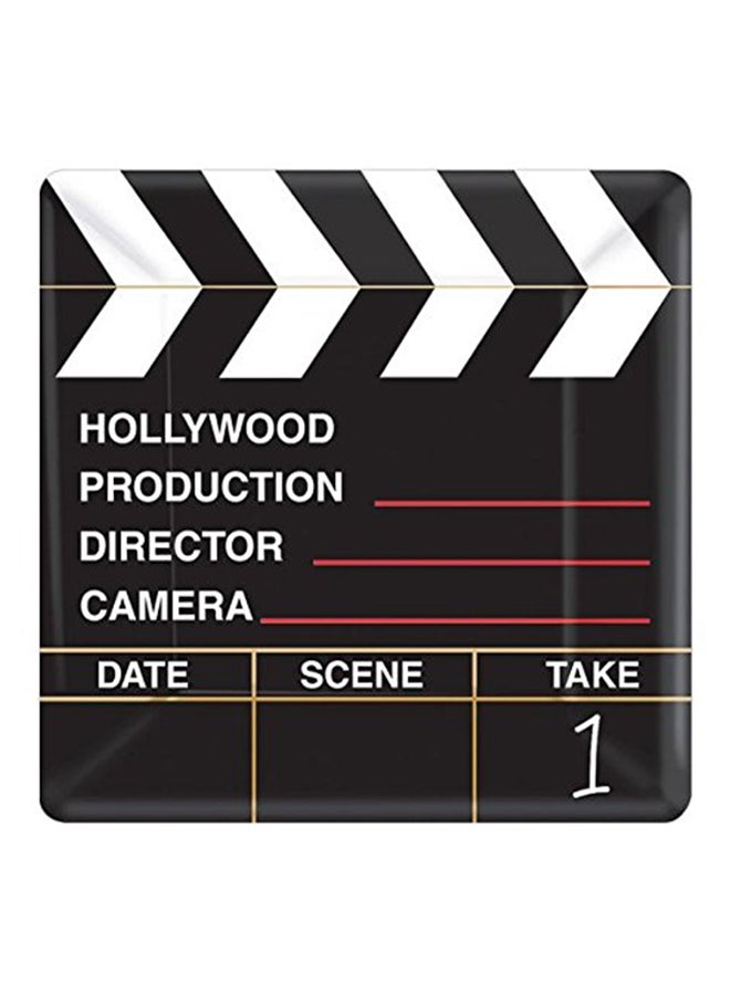 Amscan 18-Piece Director's Cut Square Plate Set 10inch Kids Birthday Party Tableware, Party Supplies 10inch