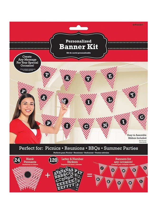 Amscan Personalized Pennant Party Banner for Summer Decoration Party Supplies