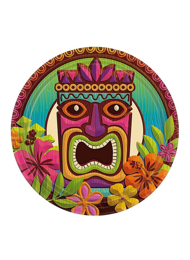 أمسكان طقم أطباق بنمط تروبيكال تيكي مكون من 60 قطعة 9بوصة