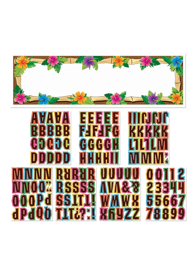Amscan Luau Personalized Sign Banner Set for Summer Decoration Party Supplies