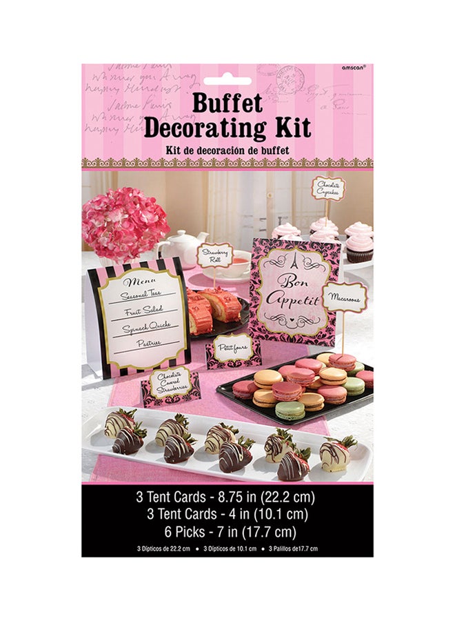 Amscan 12-Piece Paris Buffet Decorating Kit Party Supplies