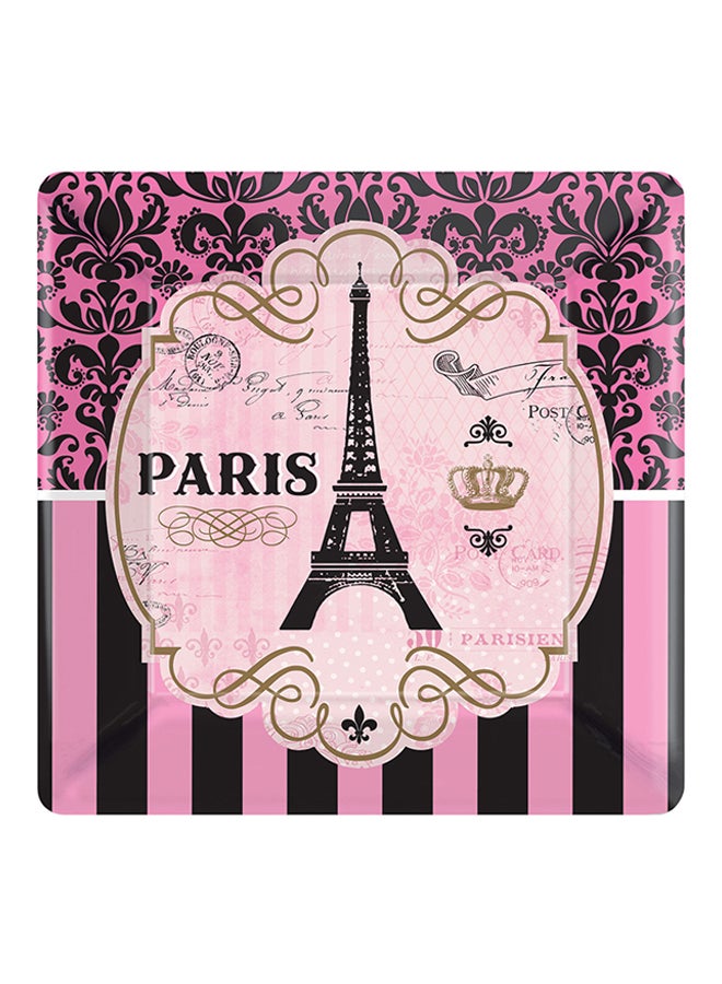 Amscan 8-Piece A Day In Paris Paper Plate 9inch Kids Birthday Party Tableware, Party Supplies 9inch