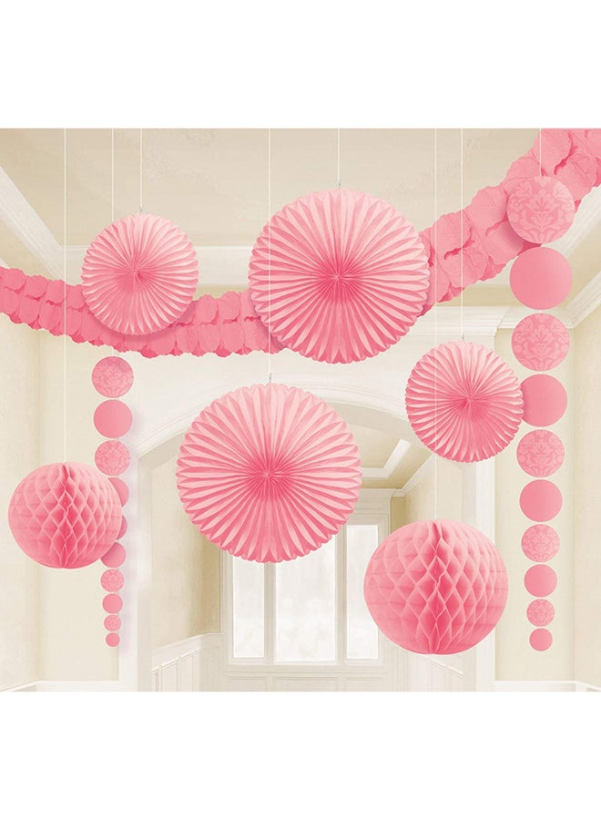 Amscan 9-Piece Paper Damask Decorating Set for Wedding Decorations Party Supplies - Image 2