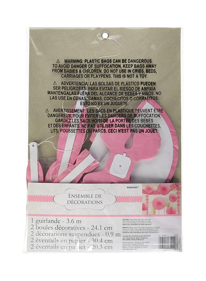 Amscan 9-Piece Paper Damask Decorating Set for Wedding Decorations Party Supplies - Image 3