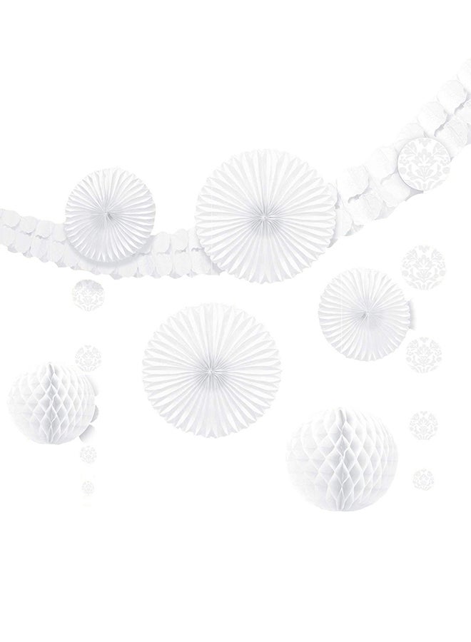 Amscan 9-Piece Damask Decorating Kit for Wedding Decorations Party Supplies - Image 1