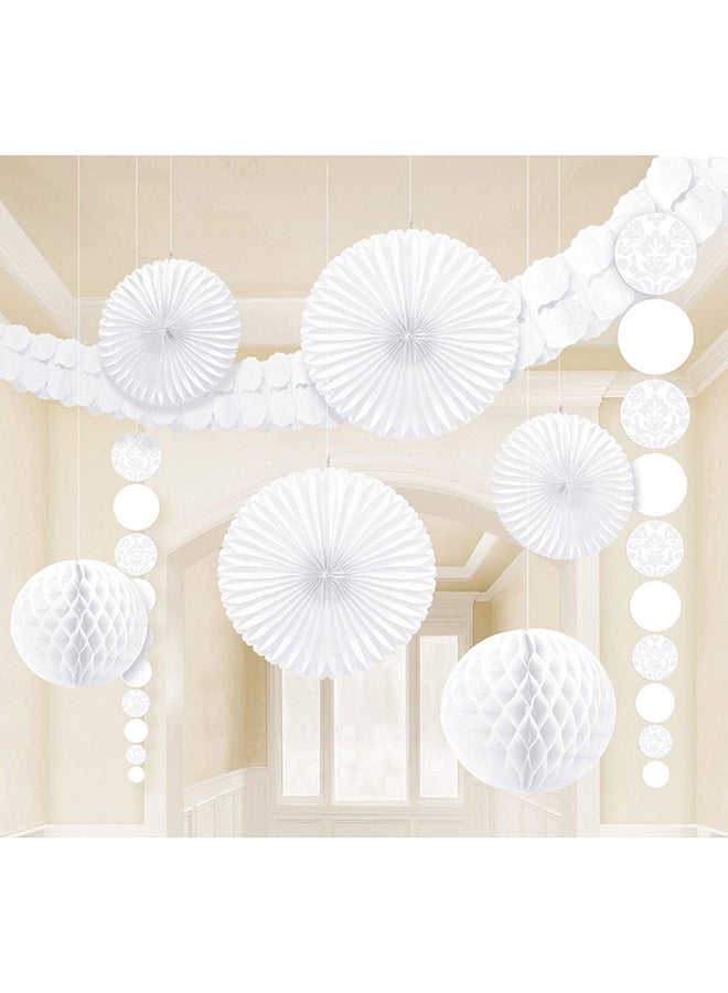 Amscan 9-Piece Damask Decorating Kit for Wedding Decorations Party Supplies - Image 2