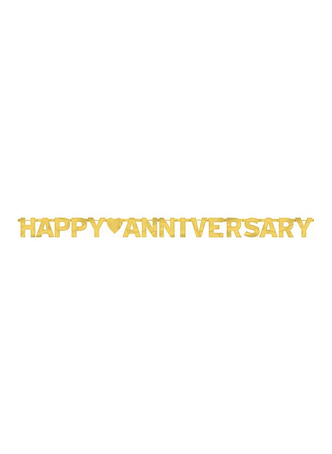 Amscan - Party Centre Happy Anniversary Banner 7.75feet Birthday Decoration and Party Supplies 7.75feet - Image 1