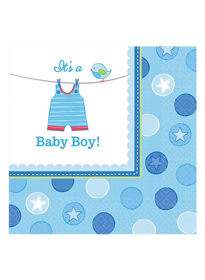 أمسكان مناديل بطبعة عبارة It's A Boy Baby مكونة من 16 قطعة