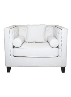 homes r us Fine Single Seater Sofa Off White Off White 107x80x88cm  - Image 1