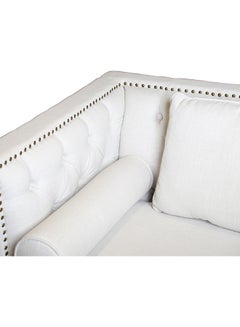 homes r us Fine Single Seater Sofa Off White Off White 107x80x88cm  - Image 3