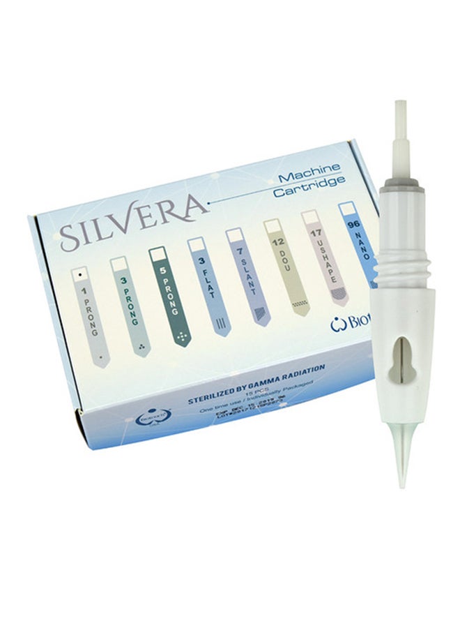 Biotouch 15- Piece 1 Prong Round Needle For Silvera Machine White