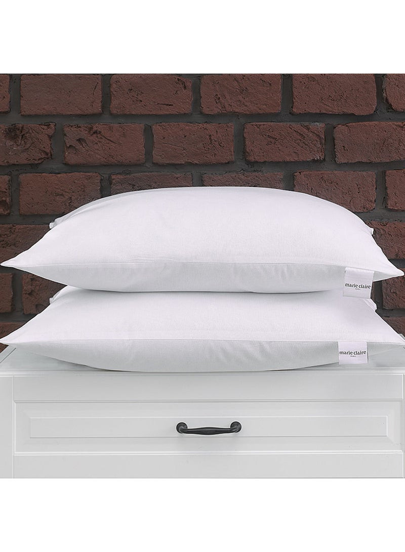 Marie Claire 2-Piece Aloes Bed Pillows White 50x70cm 