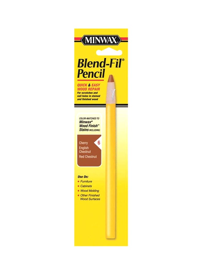 Minwax Blend-Fil Quick And Easy Wood Repair Pencil 6 Red Chestnut 3x2.3x9.2inch 